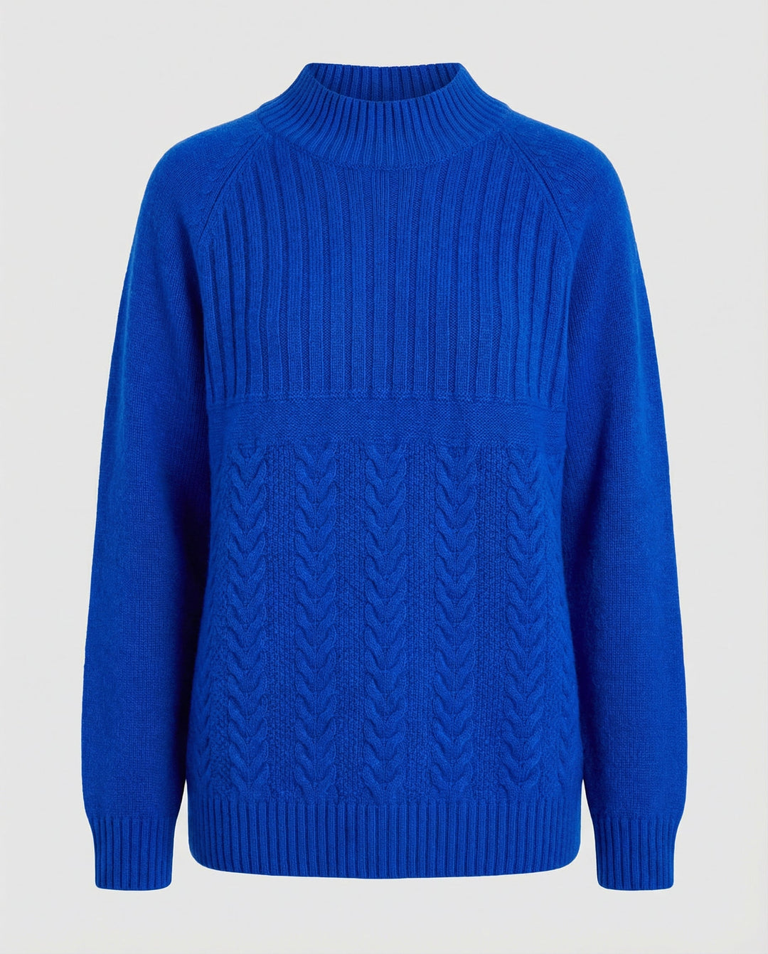 Ribbed Women's Sweater High Collar