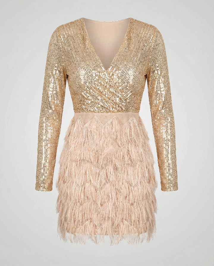 Sparkling Patchwork Party Dress