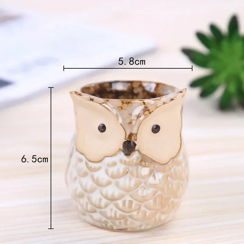 Happy Growers | Mini Owl Ceramic Plant Planter
