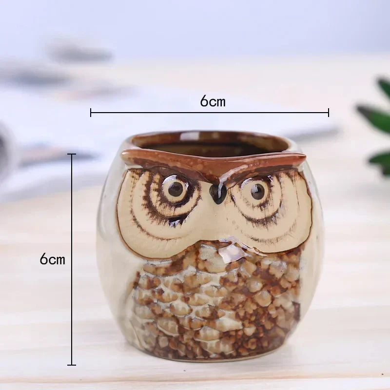 Happy Growers | Mini Owl Ceramic Plant Planter