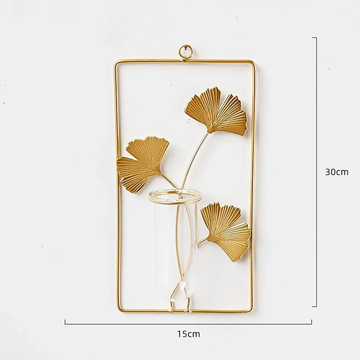 Happy Growers | Elegant Gold Iron Wall-Mounted Hydroponic Flower Pot