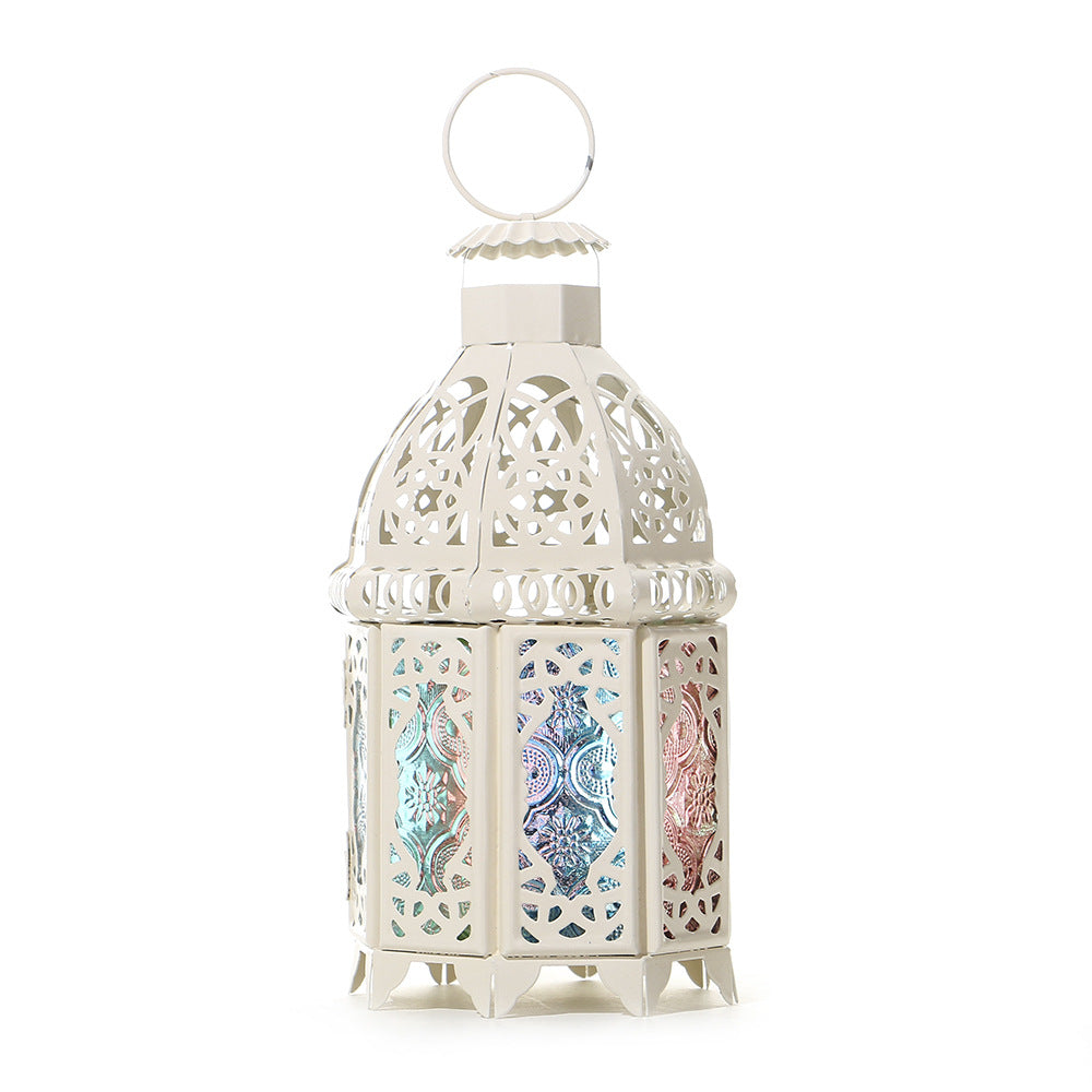 Handcrafted Dome-Top Filigree Metal Candle Lantern for Tealights and LED Candles