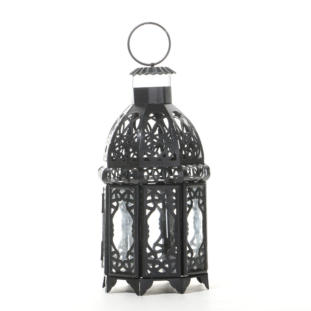 Handcrafted Dome-Top Filigree Metal Candle Lantern for Tealights and LED Candles