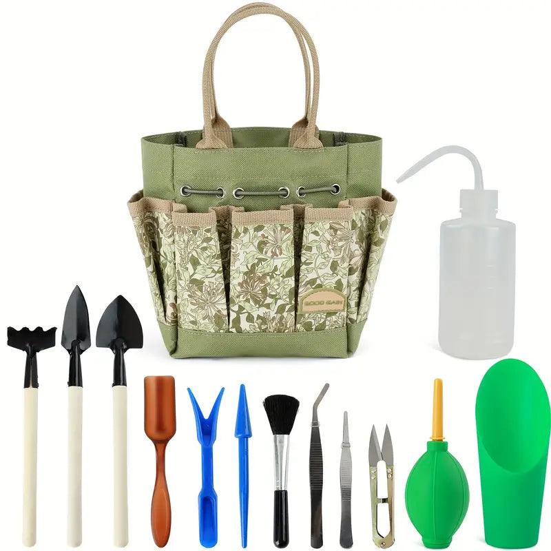 House Growers | Planturo Mini Garden Tool Set | 13-piece | For bonsai, succulents & houseplants | With organizer bag