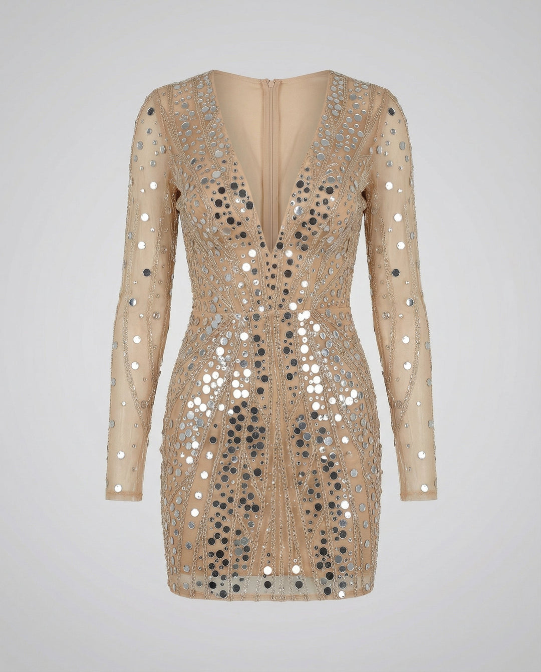 Golden Sequin Dress Women