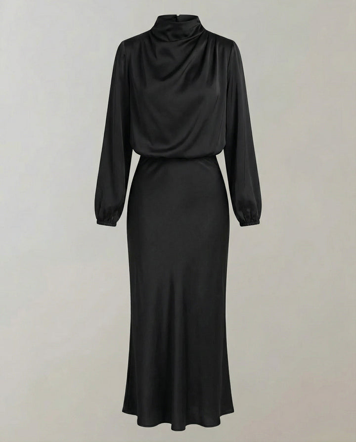 Elegant satin dress women