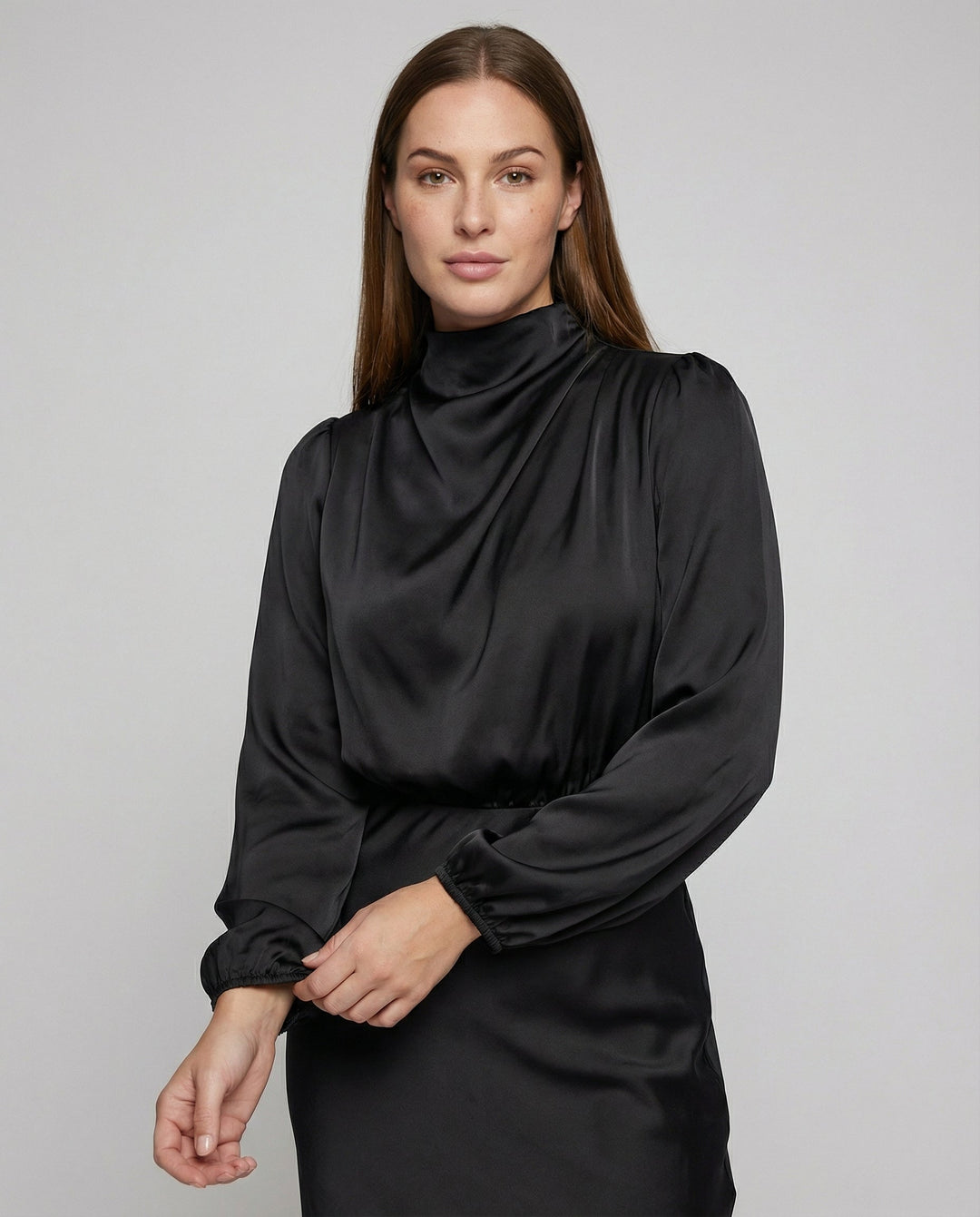 Elegant satin dress women