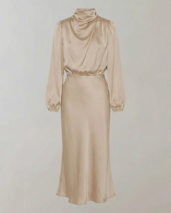 Elegant satin dress women