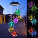 LED Solar Butterfly Wind Chime Garden Hanging Light Happy Growers