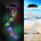 LED Solar Butterfly Wind Chime Garden Hanging Light Happy Growers