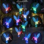 LED Solar Butterfly Wind Chime Garden Hanging Light Happy Growers