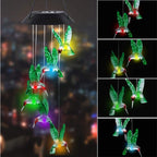 LED Solar Butterfly Wind Chime Garden Hanging Light Happy Growers