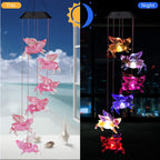 LED Solar Butterfly Wind Chime Garden Hanging Light Happy Growers