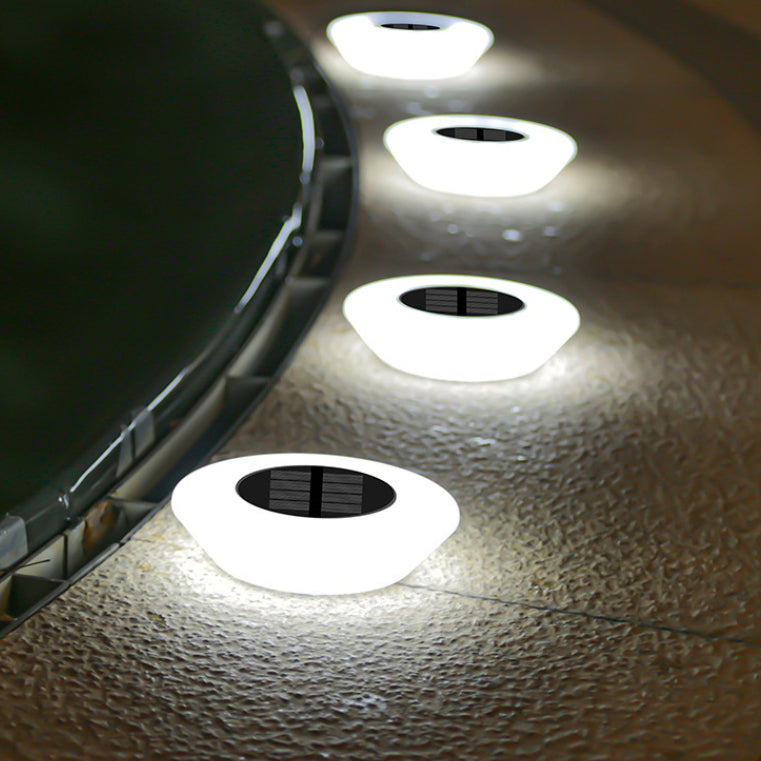 Modern Simplicity Solar Waterproof PP PS Round Conic LED Landscape Lighting Outdoor Light For Garden |