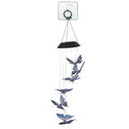 LED Solar Butterfly Wind Chime Garden Hanging Light Happy Growers