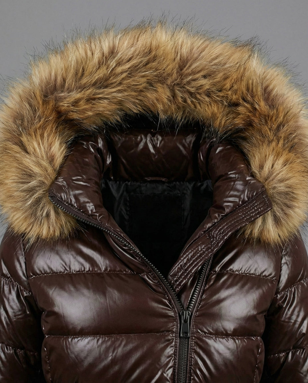 Women's Quilted Jacket Faux Fur Collar