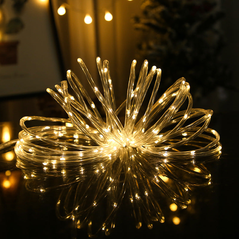 Flexible Waterproof LED Rope Light Clear PVC Tube Low-Voltage Outdoor Decorative Strand
