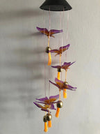 LED Solar Butterfly Wind Chime Garden Hanging Light Happy Growers
