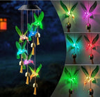 LED Solar Butterfly Wind Chime Garden Hanging Light Happy Growers