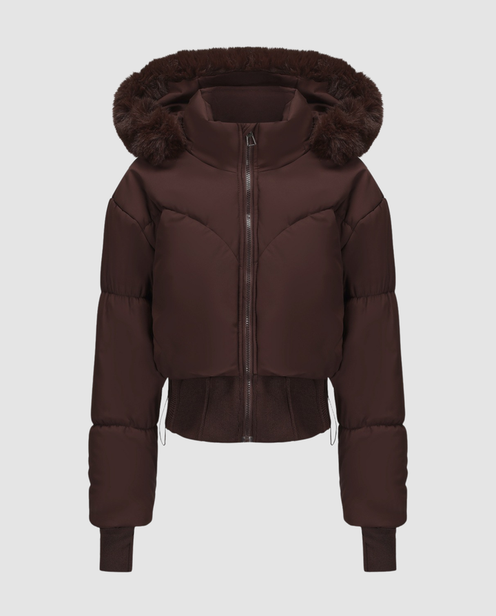 Stylish Warm Cropped Down Jacket Women
