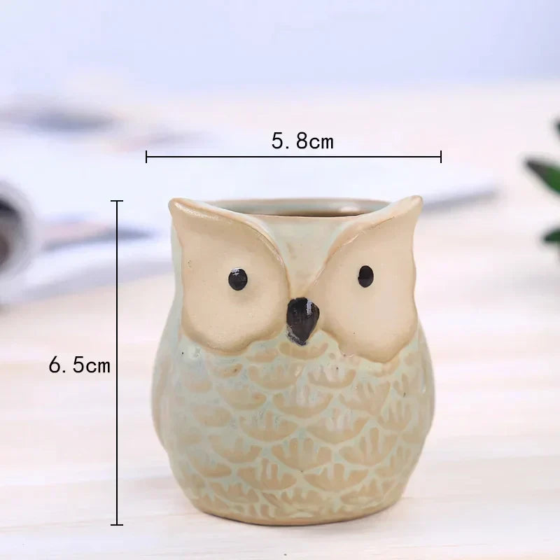 Happy Growers | Mini Owl Ceramic Plant Planter