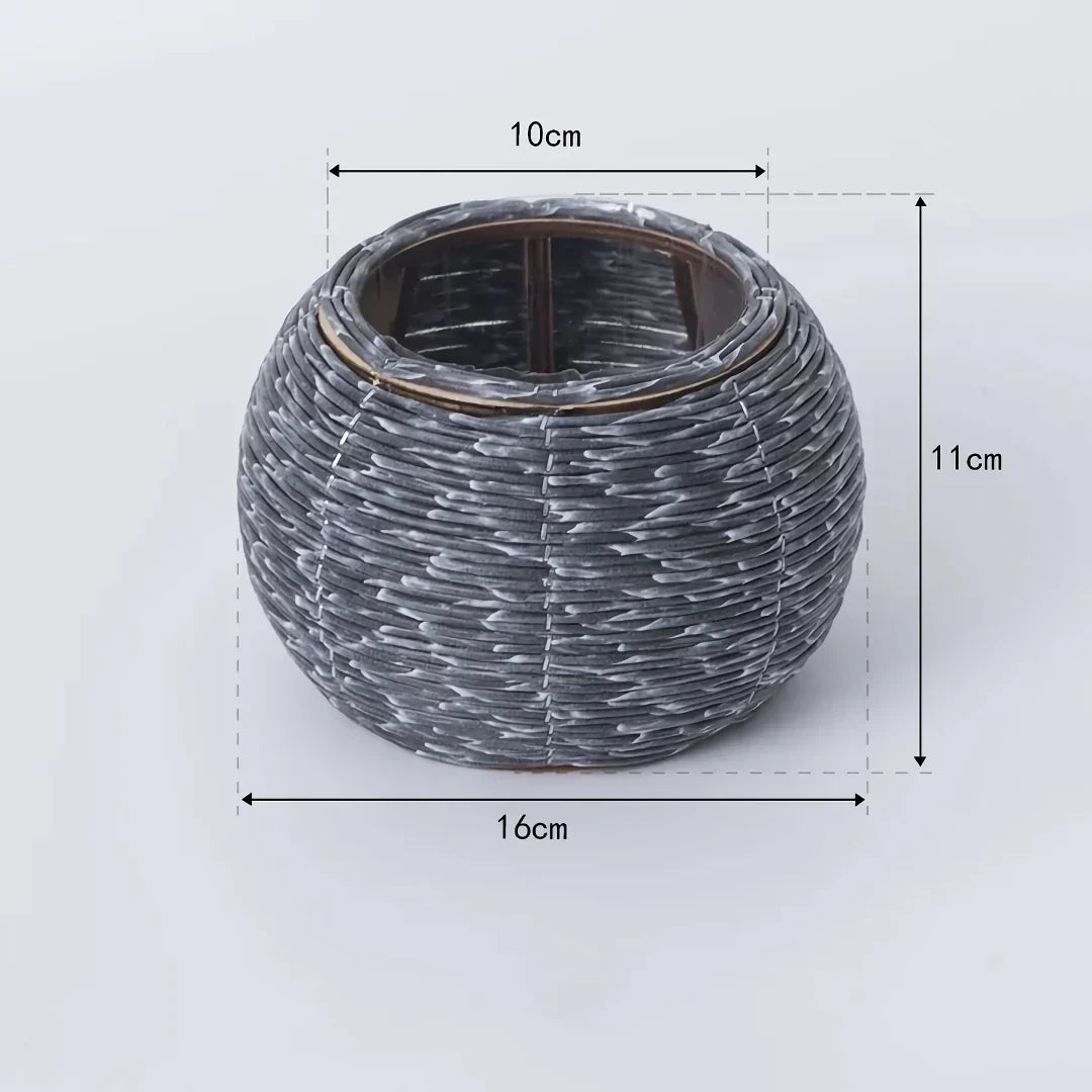 Happy Growers | Nordic Hand-Woven Imitation Rattan Flower Pot