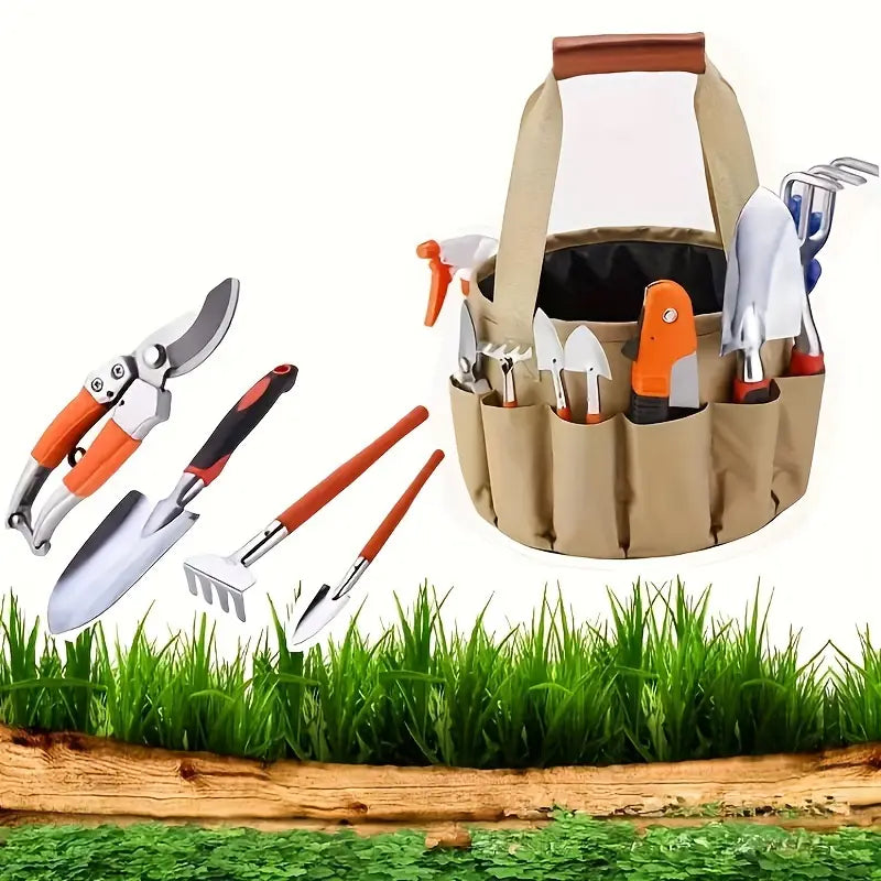 House Growers | Garden Tool Set with Carrying Bag – 10-piece Set for Garden Care