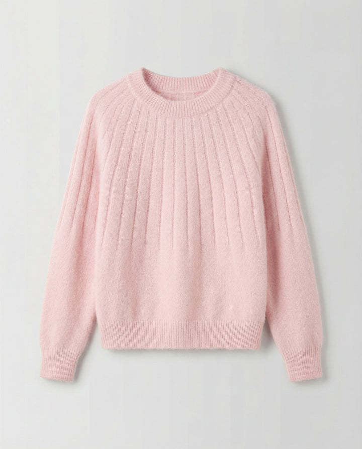 Fluffy women's knit sweater