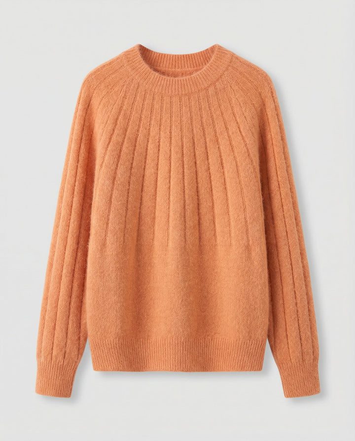 Fluffy women's knit sweater