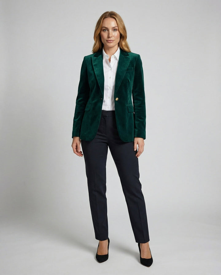 Elegant Women's Velvet Blazer