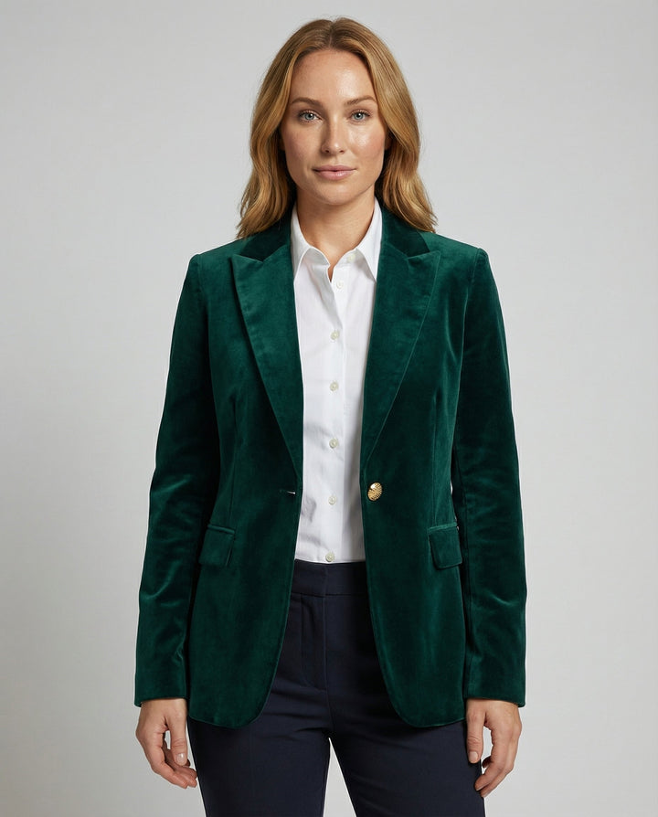 Elegant Women's Velvet Blazer