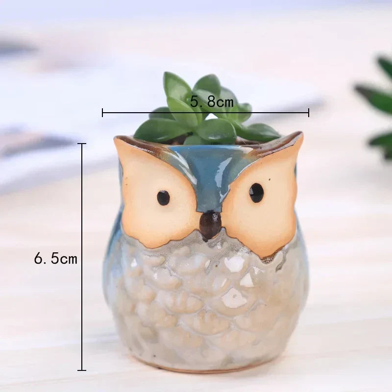Happy Growers | Mini Owl Ceramic Plant Planter