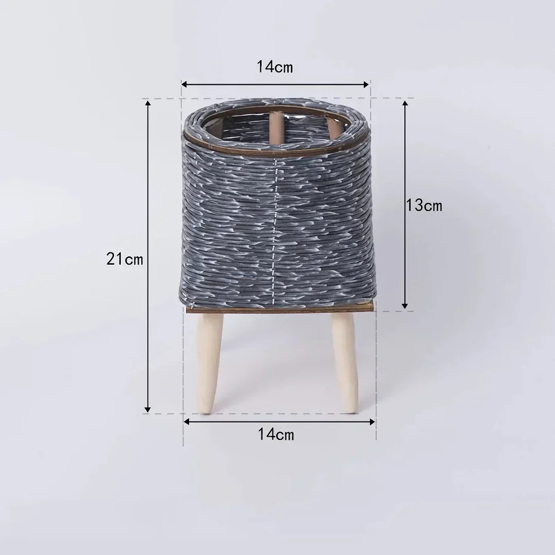 Happy Growers | Nordic Hand-Woven Imitation Rattan Flower Pot