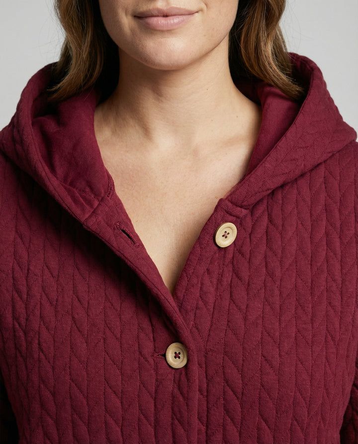 Warm Winter Jacket Burgundy Women