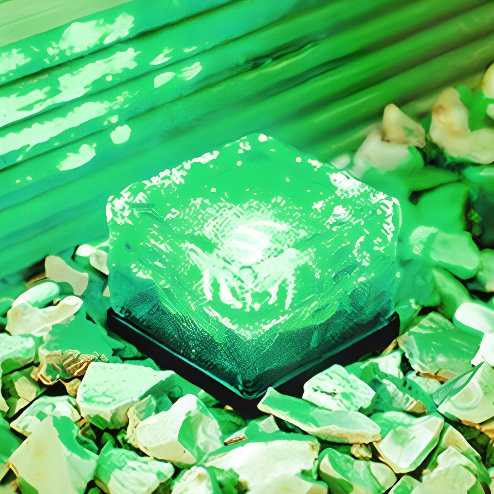 Square Creative Ice ock LED Waterproof Smart Solar Outdoor Lighting |