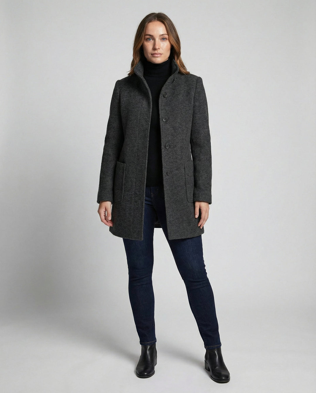 Elegant Vintage Wool Coat Women
