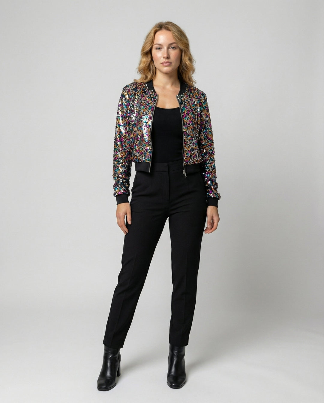 Sequin Bomber Jacket Women