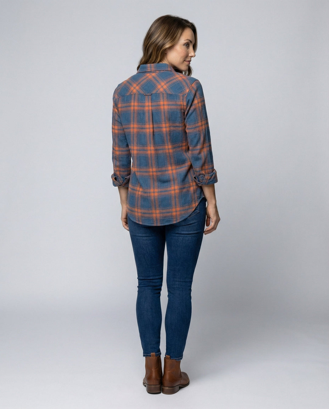 Women Check Pattern Blouse
