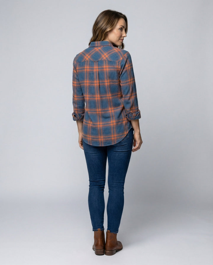 Women Check Pattern Blouse