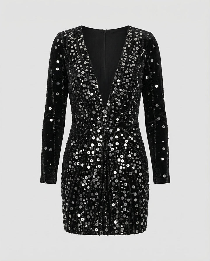 Golden Sequin Dress Women