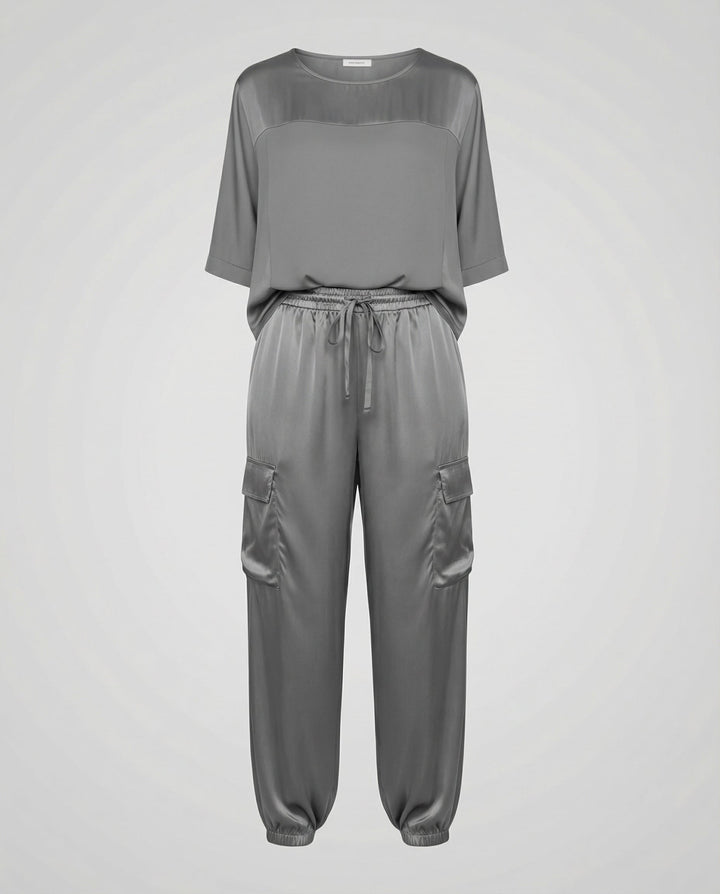 Elegant Satin Two-Piece Women
