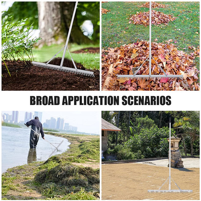 House Growers | Aluminum Landscape Rake, Leaf Rake, Grass Rake, Soil Rake, Lake Rake, Garden Farm Tools