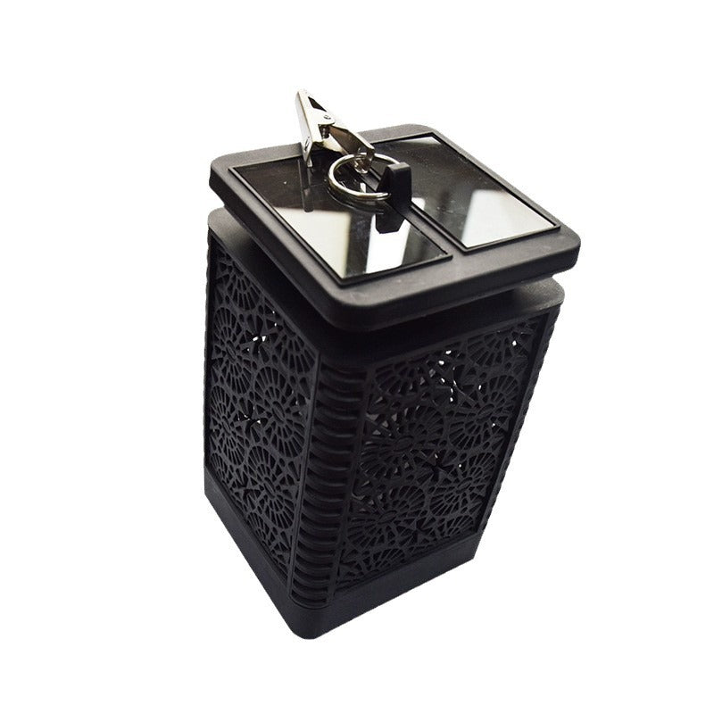 Contemporary Retro Solar Waterproof Rectangular Lantern Flame ABS LED Landscape Lighting Outdoor Light For Outdoor |
