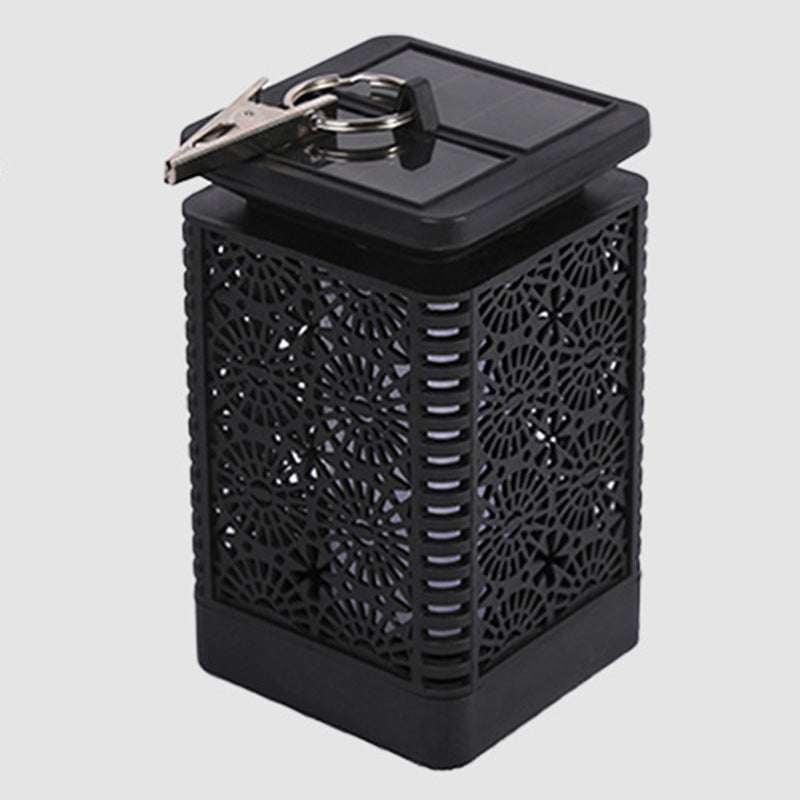 Contemporary Retro Solar Waterproof Rectangular Lantern Flame ABS LED Landscape Lighting Outdoor Light For Outdoor |