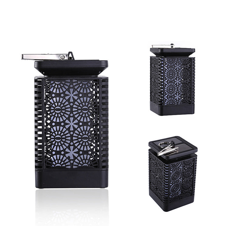 Contemporary Retro Solar Waterproof Rectangular Lantern Flame ABS LED Landscape Lighting Outdoor Light For Outdoor |