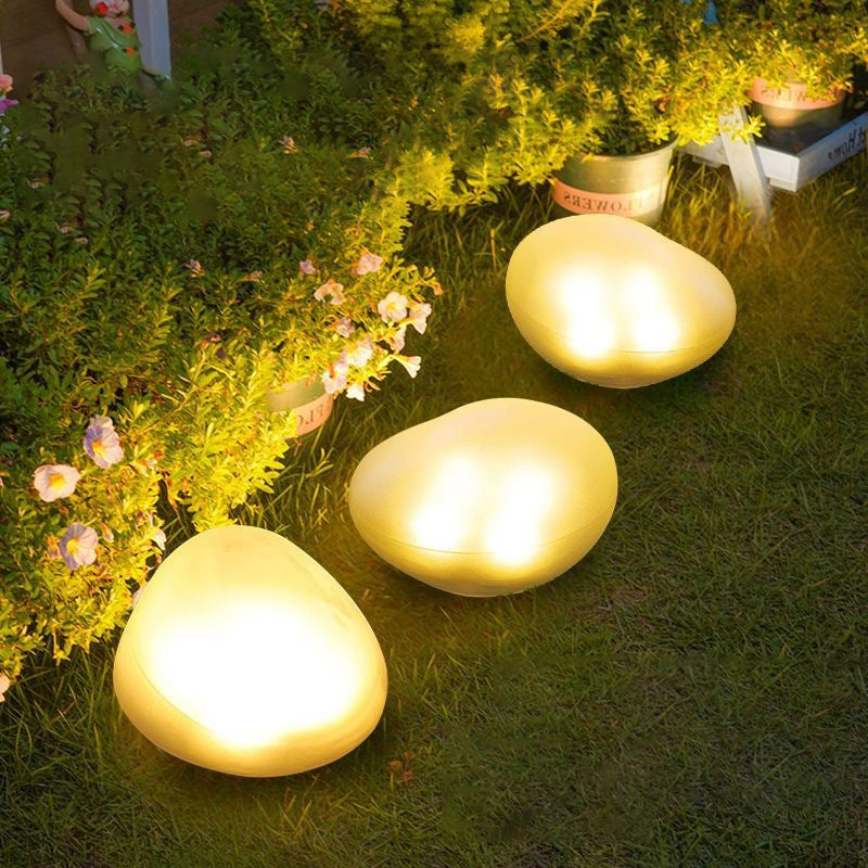 Modern Minimalist Waterproof Solar Pebble PP LED Outdoor Light Landscape Lighting For Garden |