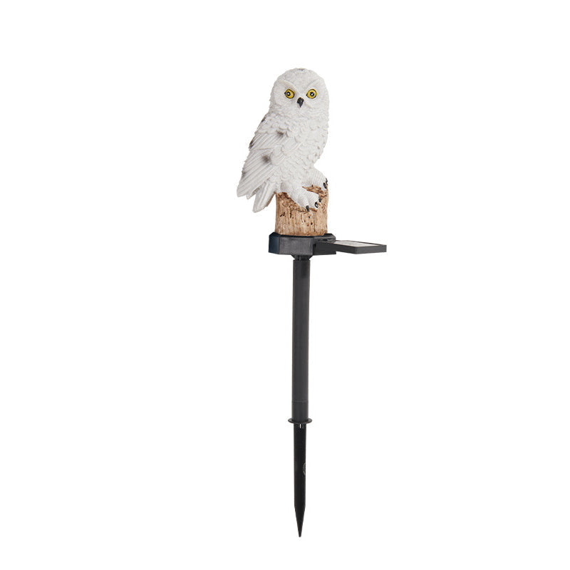 Modern Art Deco Waterproof Solar Resin PP Owl LED Landscape Lighting Outdoor Light For Outdoor Patio |