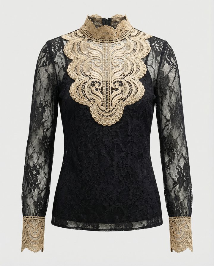 Embroidered Ladies Lace Blouse