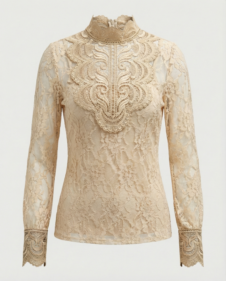 Embroidered Ladies Lace Blouse