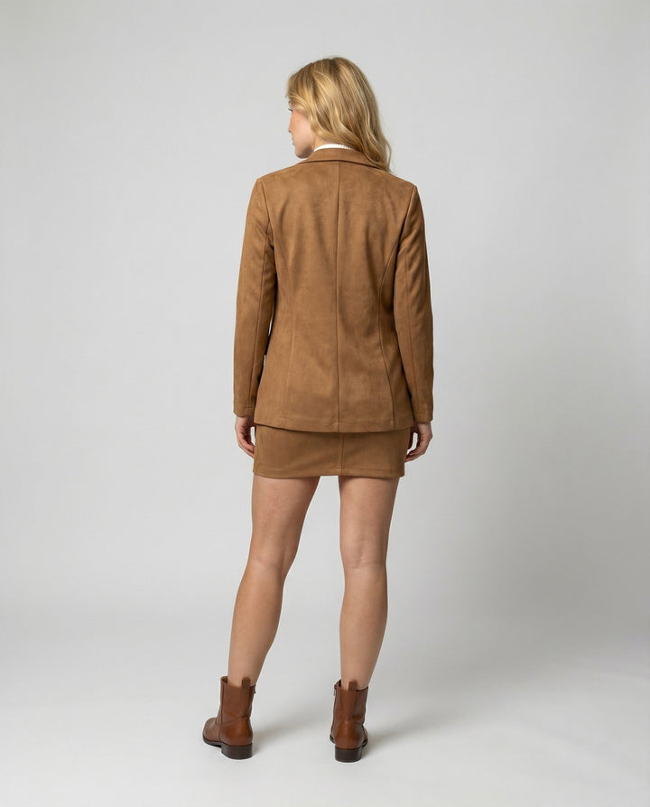 Elegant Wild Blazer Skirt Set